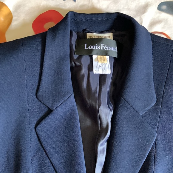 Louis Féraud classic long blazer French cuffs made in Germany 100% virgin wool - Picture 2 of 12